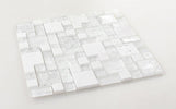 Icy Pure 12 x 12 Multi-Size Square Pattern Mosaic Tile
