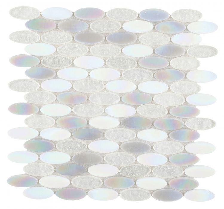 Inari White 11.75 x 12 Glass Mosaic Tile
