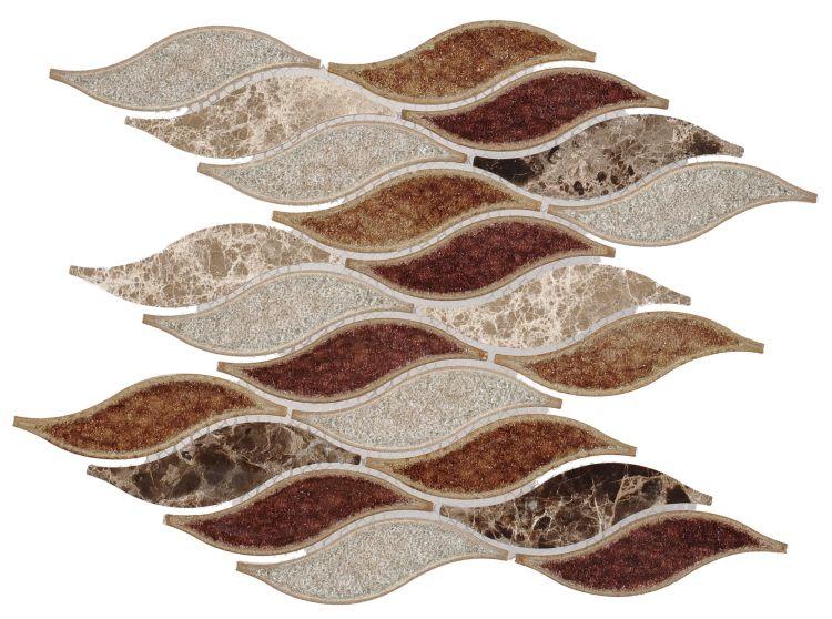 Pontus Princess 10.75 x 10.75 Glass Mosaic Tile
