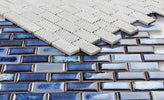 Brick Royal Blue 11.75 x 11.75 Pool Rated Porcelain Mosaic