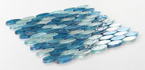 Malibu Ocean Pebble 11 x 11.50 Glass Mosaic Tile
