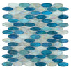 Malibu Ocean Pebble 11 x 11.50 Glass Mosaic Tile