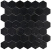 Hexagon Marquina 2 x 2 Honed 12 x 12 Mosaic Tile