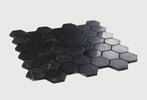 Hexagon Marquina 2 x 2 Honed 12 x 12 Mosaic Tile