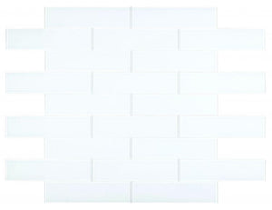 Lucy White Glossy 4 x 16 Glass Subway Tile