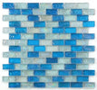 Malibu Ocean Brick 12 x 12 Glass Mosaic Tile