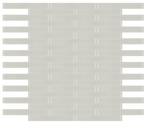 MIA Ivory Glossy 2 x 16 Glass Tile