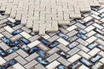 Tango Sky New 11.25 x 12.75 Handmade Porcelain Mosaic Tile