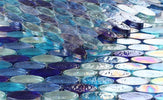 Malibu Sky Pebble 11 x 11.50 Glass Mosaic Tile