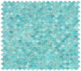 Malibu Turquoise Scale Fan Shaped Glass Mosaic Tile