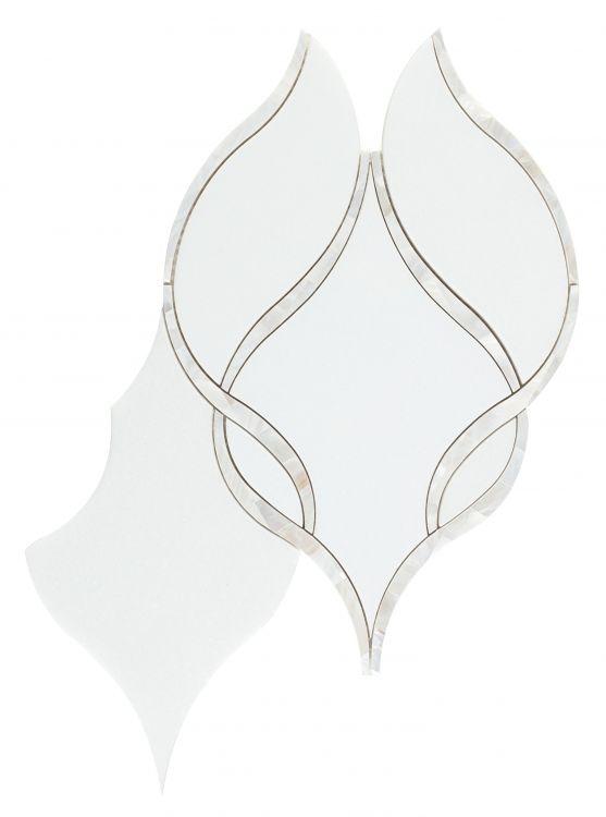 Prestige Large Pearl 8.75 x 11 Glass Mosaic Tile