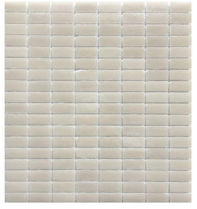 Neutra 01.Bianco Rectangle 11.25 x 12.25 Glass Mosaic Tile