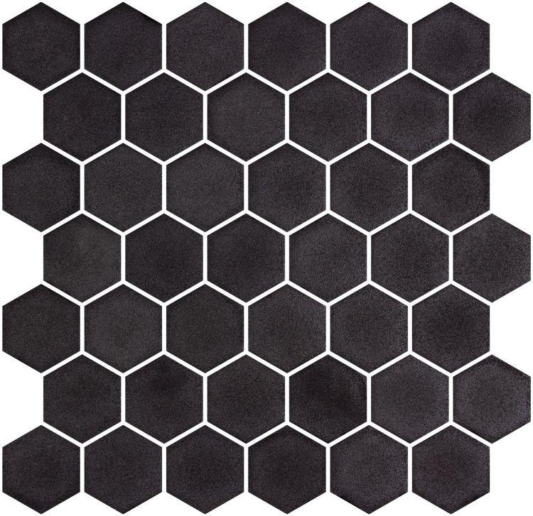 Stoneglass XL Black 11.25 x 11.25 Pool Rated Recycled Glass Mosaic Tile