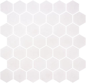 Stoneglass XL White 11.25 x 11.25 Pool Rated Recycled Glass Mosaic Tile