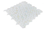 Cube White 11.5 x 11.75 Glass Mosaic Tile