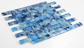 Watercolor Blue 11.75 x 11.75 Glass Mosaic Tile
