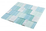 Prime Blue 11.75 x 11.75 Glass Mosaic Tile