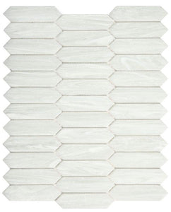 Arrow White 10.25 x 12.5 Through Body Pool Rated Mosaic Tile