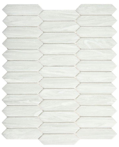 Arrow White 10.25 x 12.5 Through Body Pool Rated Mosaic Tile