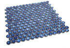 Penny Round Blue 11.5 x 11.5 Porcelain Mosaic Tile