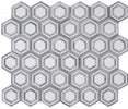 Nancy Blue 10.75 x 12.25 Palissandro Blue and Thassos marble Hexagon Mosaic Tile