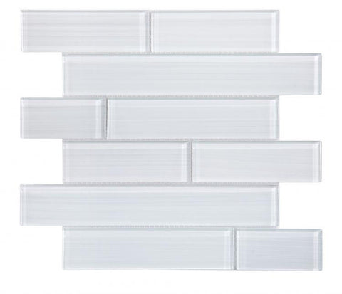 Casale Light 11.75 x 11.75 White  Glass Subway Tile
