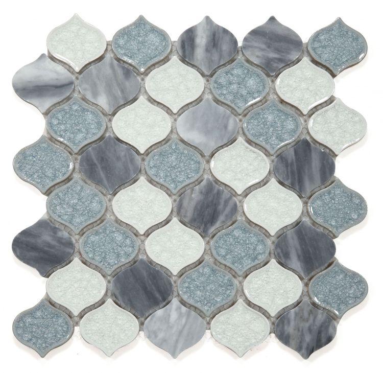 Van Gogh Beach 11 x 11 Glass Mosaic Tile