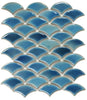 Dragon Scale Navy 9.75 x 12 Blue Porcelain Mosaic Tile