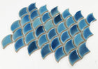Dragon Scale Navy 9.75 x 12 Blue Porcelain Mosaic Tile