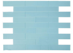 Lucy Mint 4 x 16 Glass Subway Tile