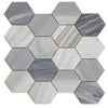 Hexagon Italian Blue 3 x 3 10.25 x 11.75 Mosaic Tile