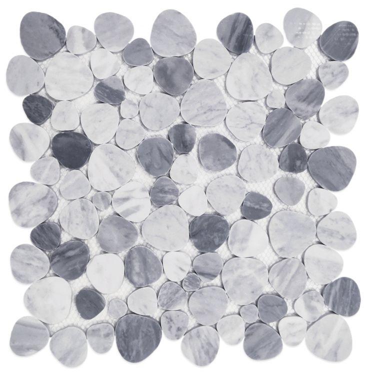 Aphrodite Mix Grey and Light Marble Pebble Mosaic