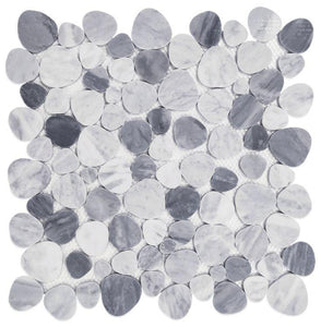 Aphrodite Mix Grey and Light Marble Pebble Mosaic