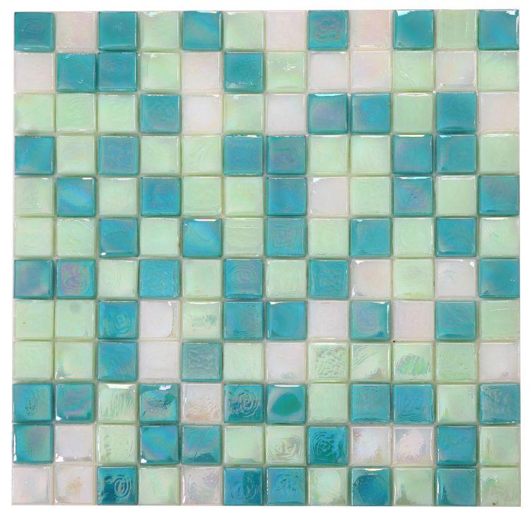 Laguna Spring Square 11.75 x 11.75 Glass Mosaic Tile