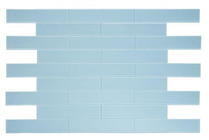 Lucy Teal 4 x 16 Glass Subway Tile