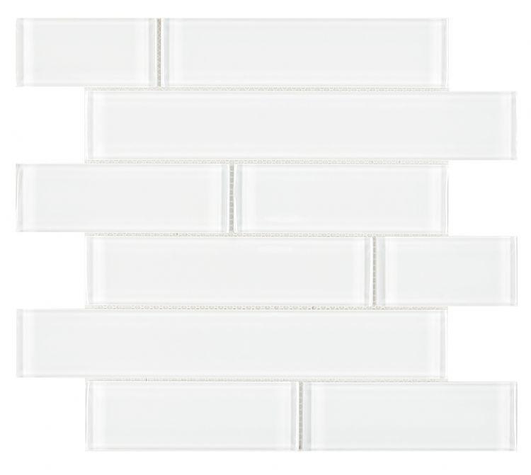 Casale White Shining 11.75 x 11.75 Glass Subway Tile