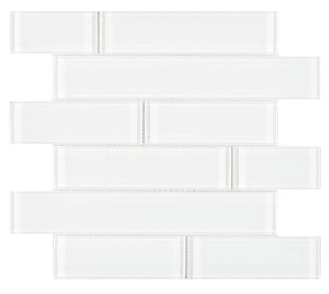Casale White Shining 11.75 x 11.75 Glass Subway Tile