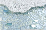 Shimmer Blue 11 x 11.5 Glass Mosaic Tile