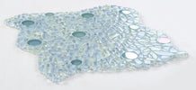 Shimmer Blue 11 x 11.5 Glass Mosaic Tile
