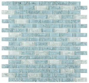 Icy Ocean Stack 11.75 x 12 Glass Mosaic Tile