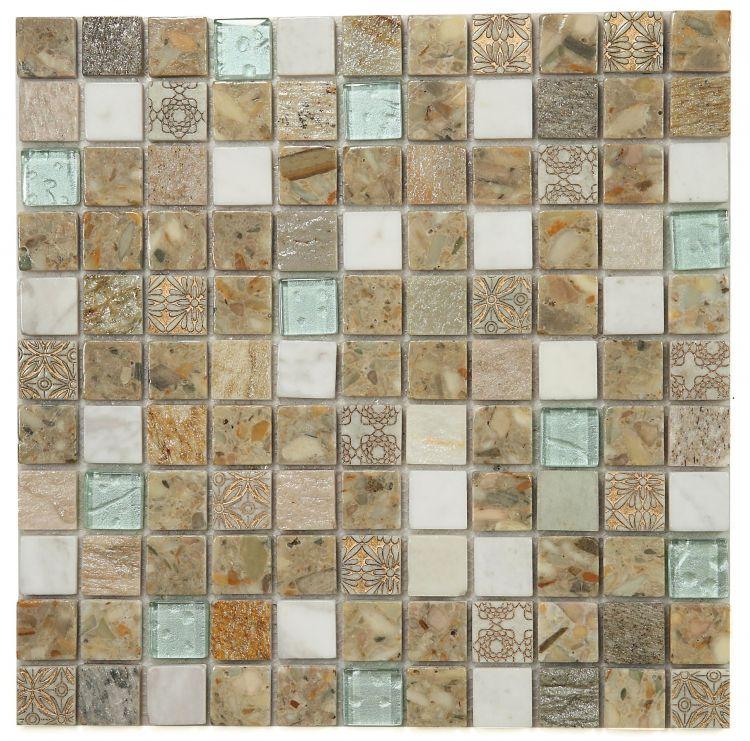 Selene Summer 11.75 x 11.75 Glass Mosaic Tile