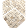 2x2 Walnut Travertine Mosaic Tile Filled And Honed