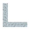 Bianco Carrara Honed Marble Greek Key Border (Carrara w/ Blue-Gray)