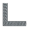 Bianco Carrara Polished Marble Greek Key Corner (Carrara w/ Black)