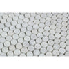 Bianco Carrara Polished Marble Penny Round Mosaic Tile