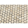 Crema Marfil Polished Marble Penny-Round Mosaic Tile