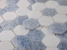 Hexagon Crystal Ocean 2 x 2 11.75 x 12 Marble Mosaic Tile