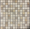 1 x 1  Tumbled Scabos Travertine Mix Mosaic Tile