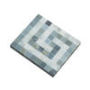 Bianco Carrara Honed Marble Greek Key Corner (Carrara w/ Blue-Gray)