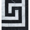 4X4" Bianco Carrara Polished Marble Greek Key Corner (Carrara w/ Black)
